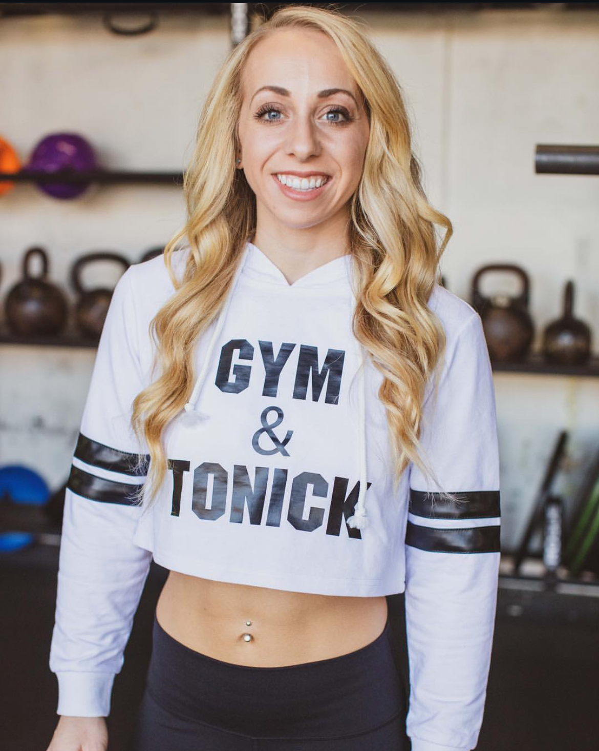 Katy McConville, founder of Gym & Tonick, in workout attire